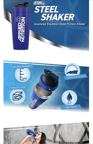 Metal Sports Stainless Steel Durable Light Protein Shaker