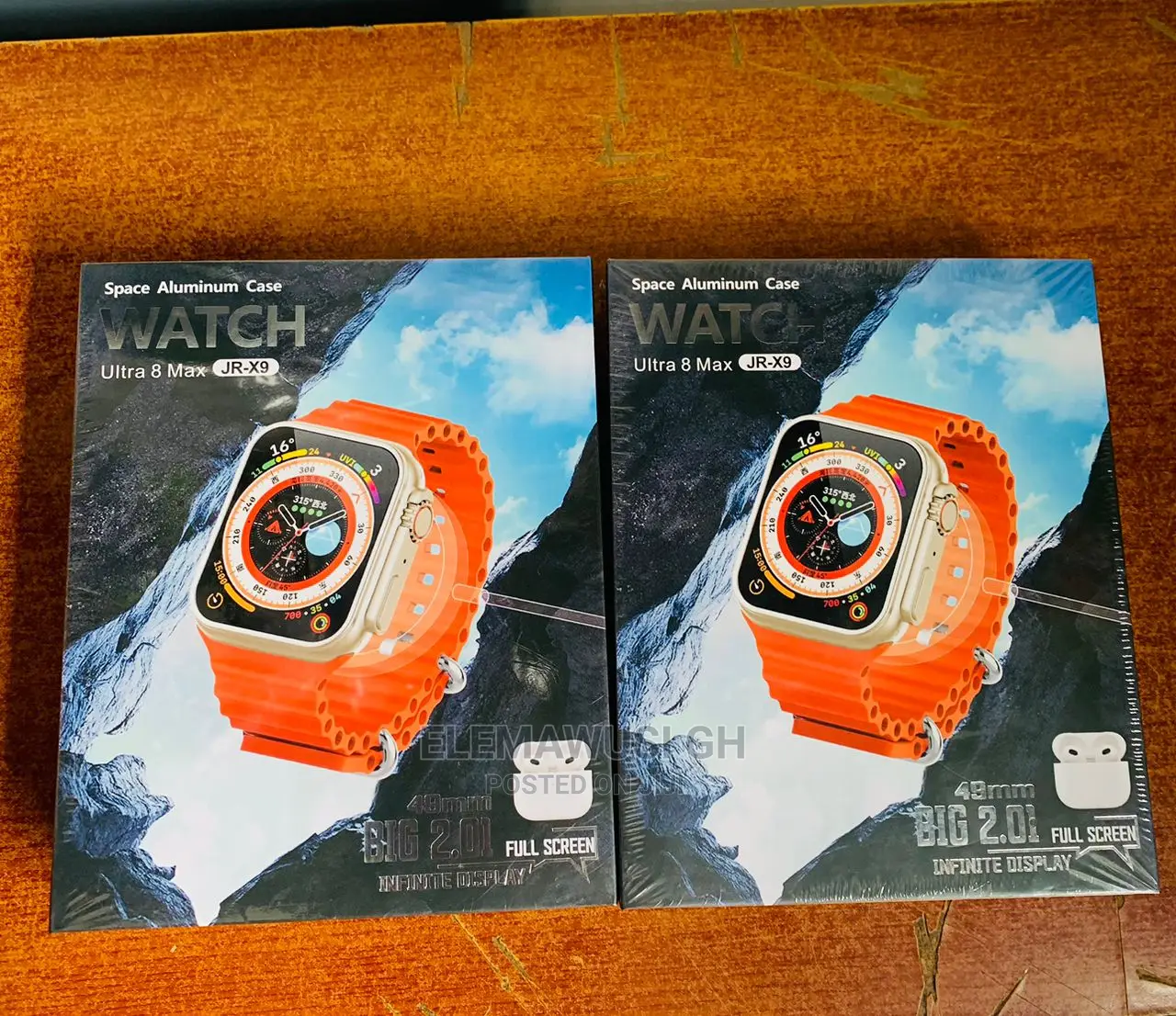 Ultra 8 Max Smart Watch Plus Free Airpods and Extra Straps