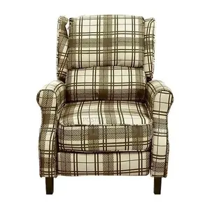Massage Chair Push Back Recliner Blue/Grey Wing