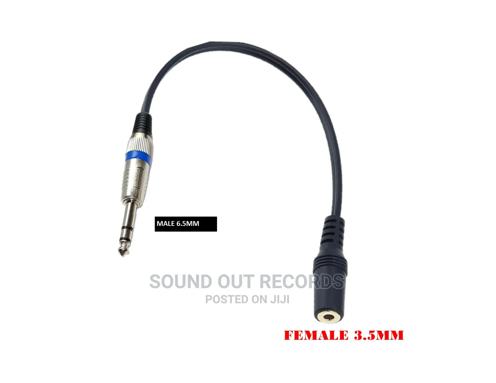 Female 3.5mm to Male/Female XLR/Male 6.5mm Cable Adapter