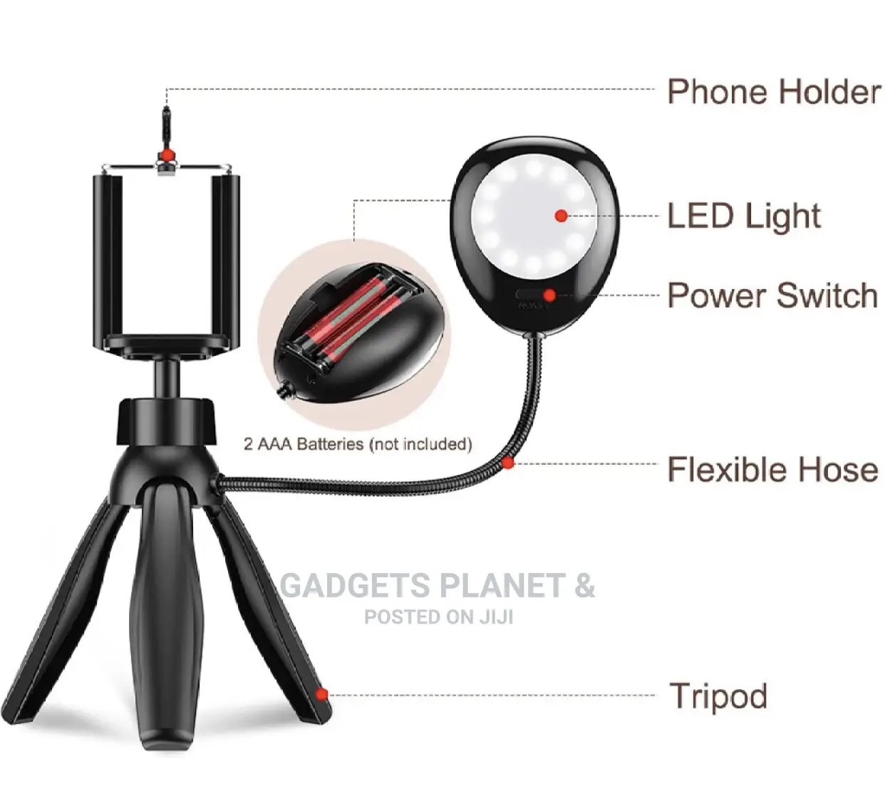 Mini Smartphone Selfie Studio With Tripod Stand and Lamp