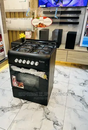 Home of Quality 60/60smart Gas Cooker Black 4burner