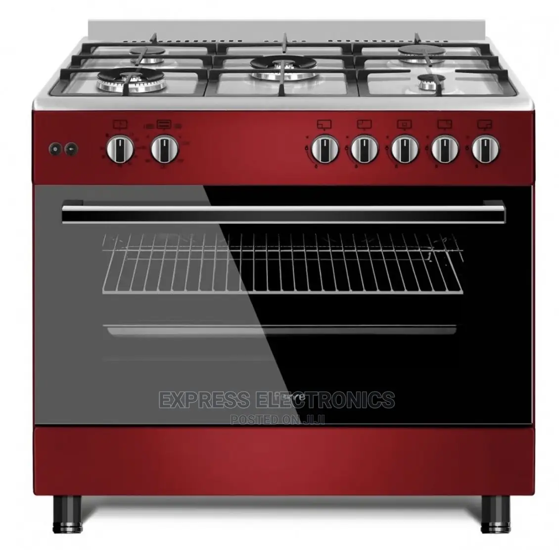 Red Quality ~Gas Cooker 5burner Rotisserie