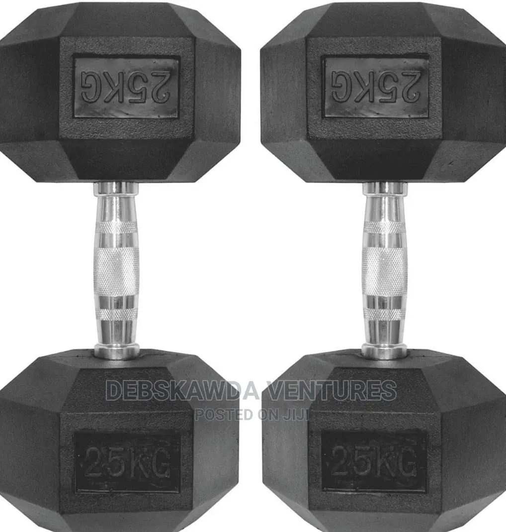 25kg Pair - Hex Dumbbells