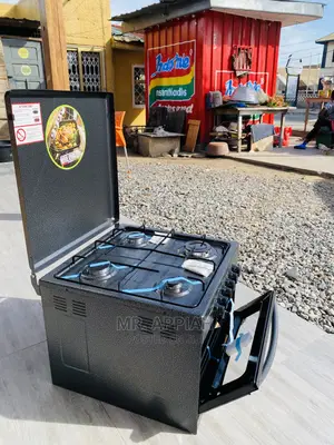 (Black)Classic Design Volcano 50*50cm 4 Gas Burner.