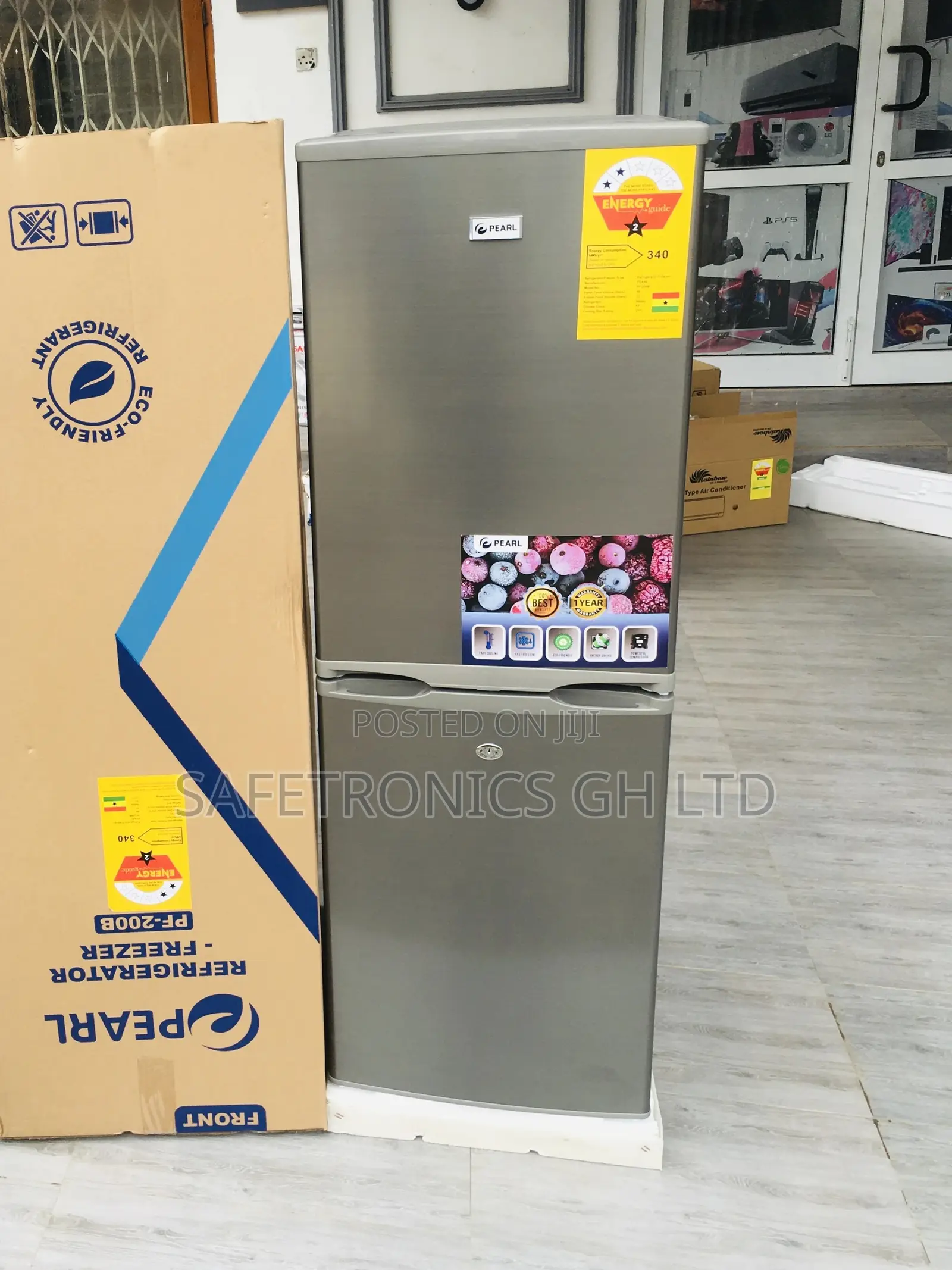 New Bottomfreezer Pearl Fridge PF-200B Doubledoor