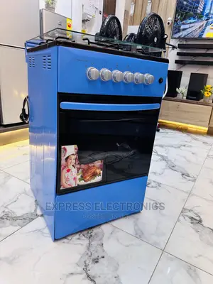 Blue~4burner~Gas Cooker~Oven~50/50