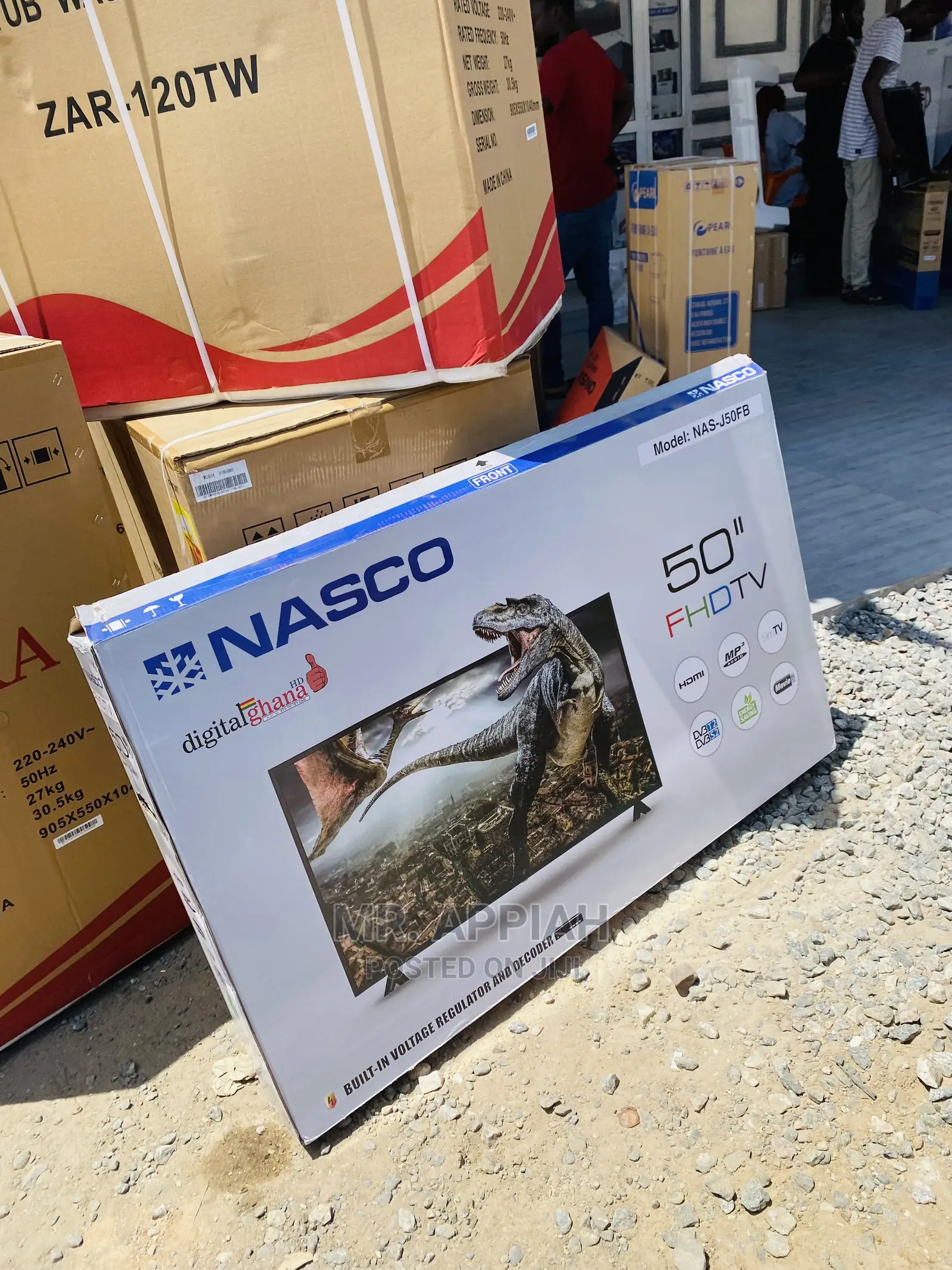 Elegant Nasco 50” Uhd Digital Satelite Tv(Black)Nas-J50fb.