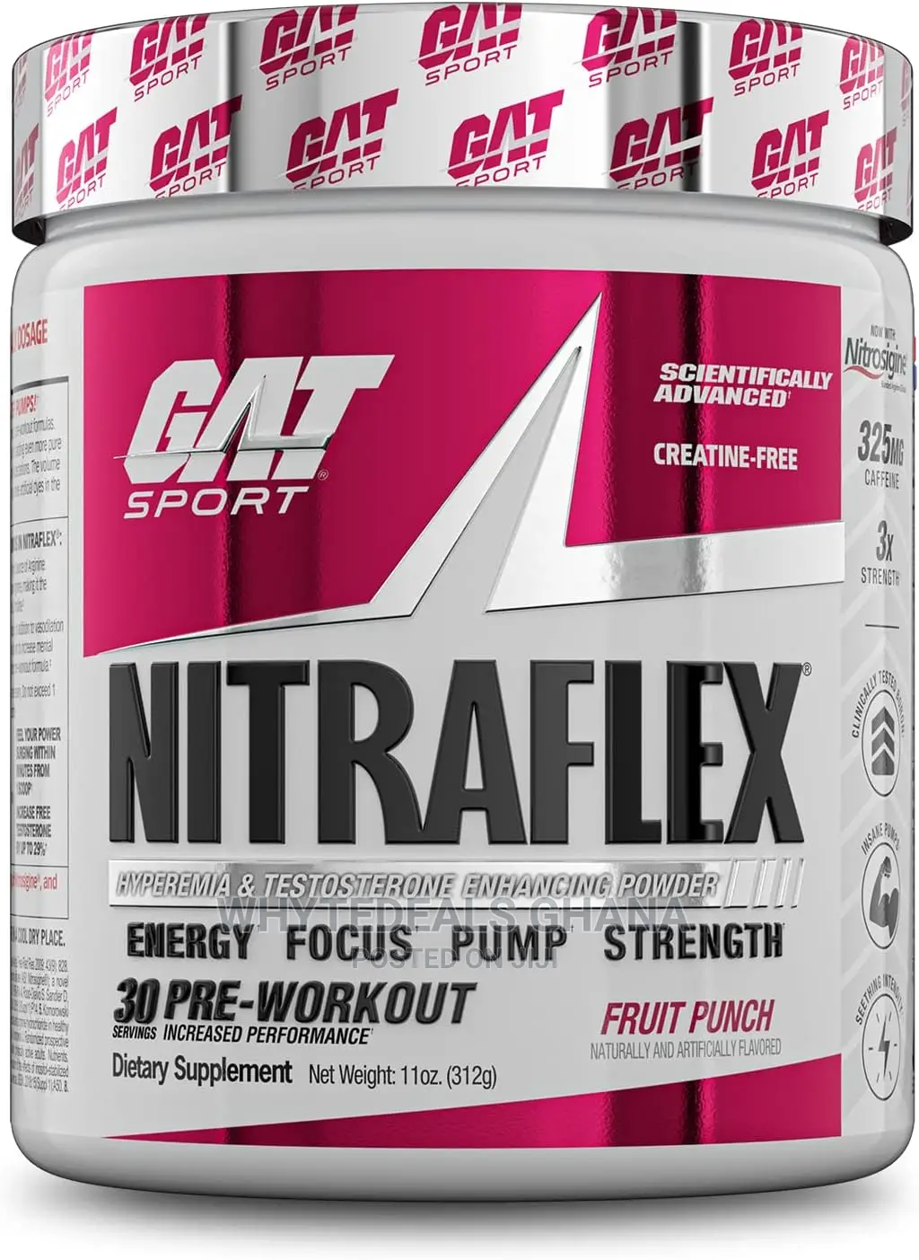 GAT Sport Nitraflex Advanced Pre-Workout Boosts Strength