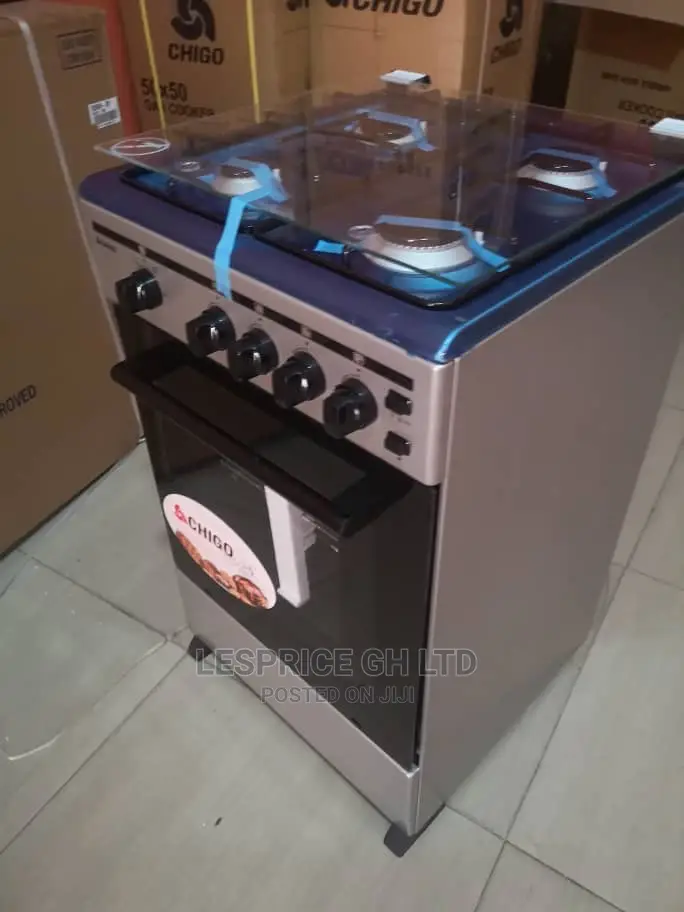 Gas Cooker 50x50 4br With Strong Glass Top Lid