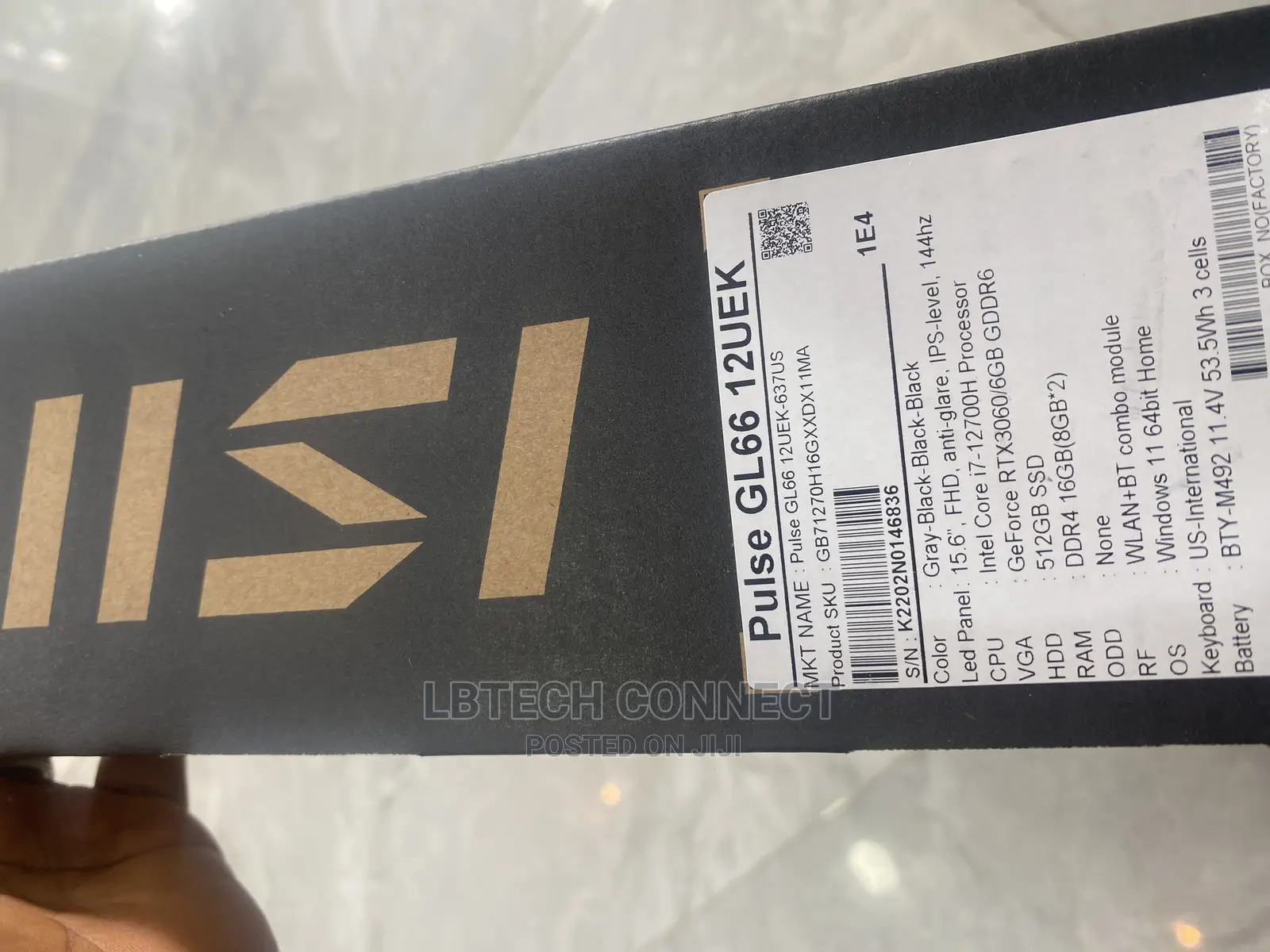 New Laptop MSI Pulse GL66 16GB Intel Core i7 SSD 512GB