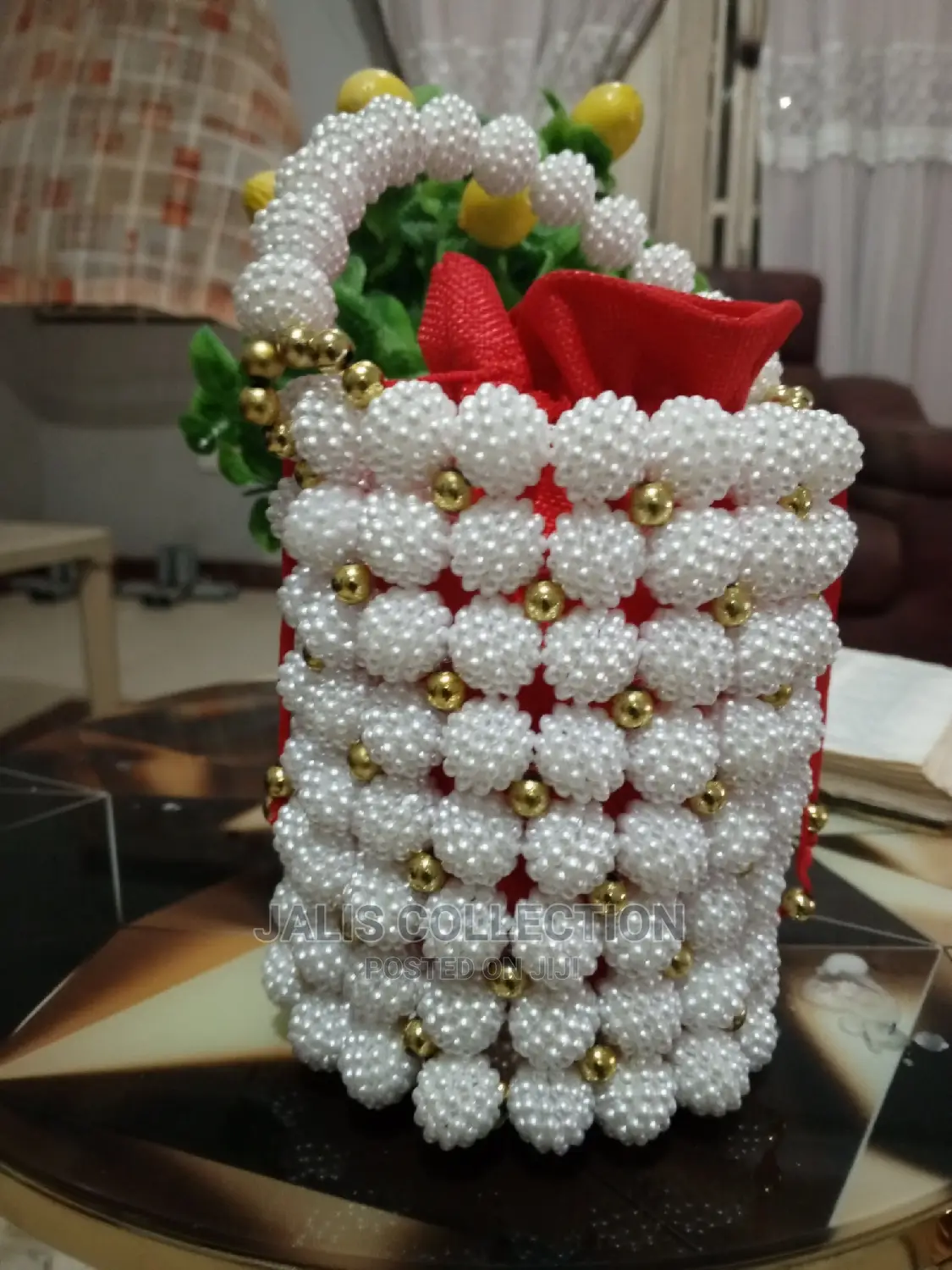 Cylindrical Beaded Bag