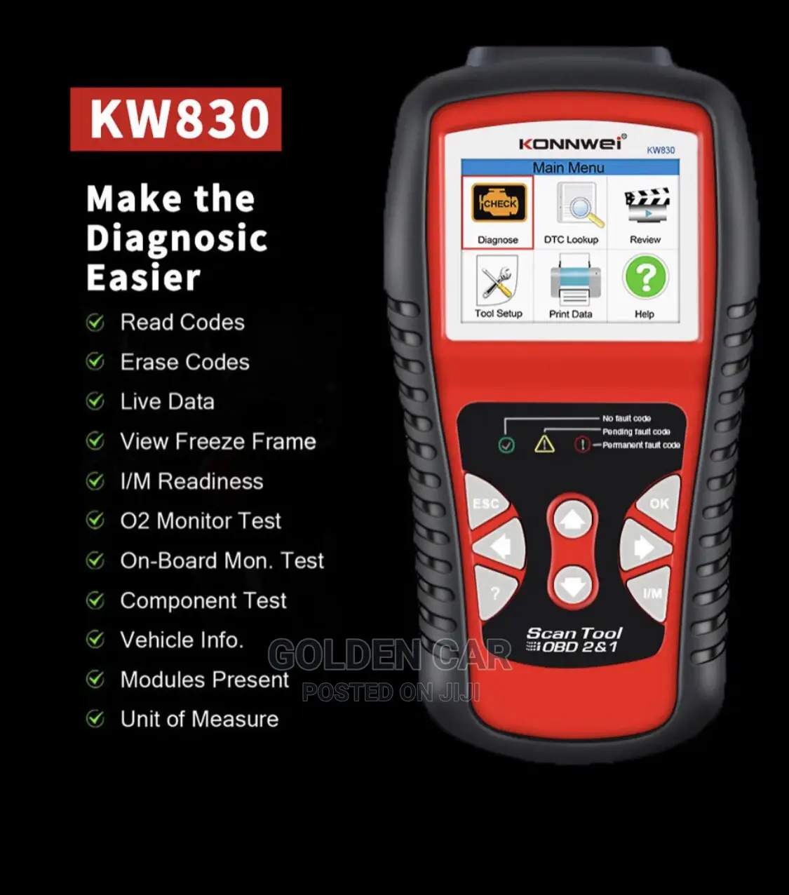 Konnwei KW830 OBD2 Car Diagnostic Scanner