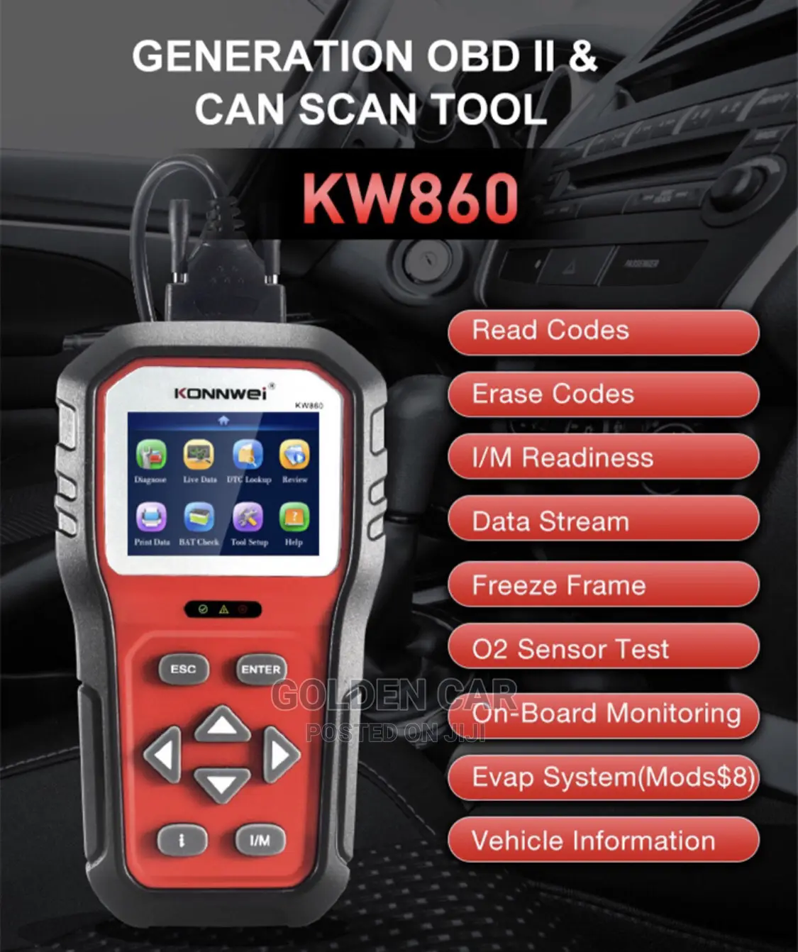 Konnwei KW860 OBD2 Car Diagnostic Scanner