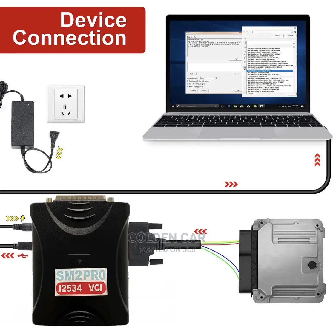 Sm2 Pro J2534 Vci Car Ecu Programmer With 67in1 Dongle
