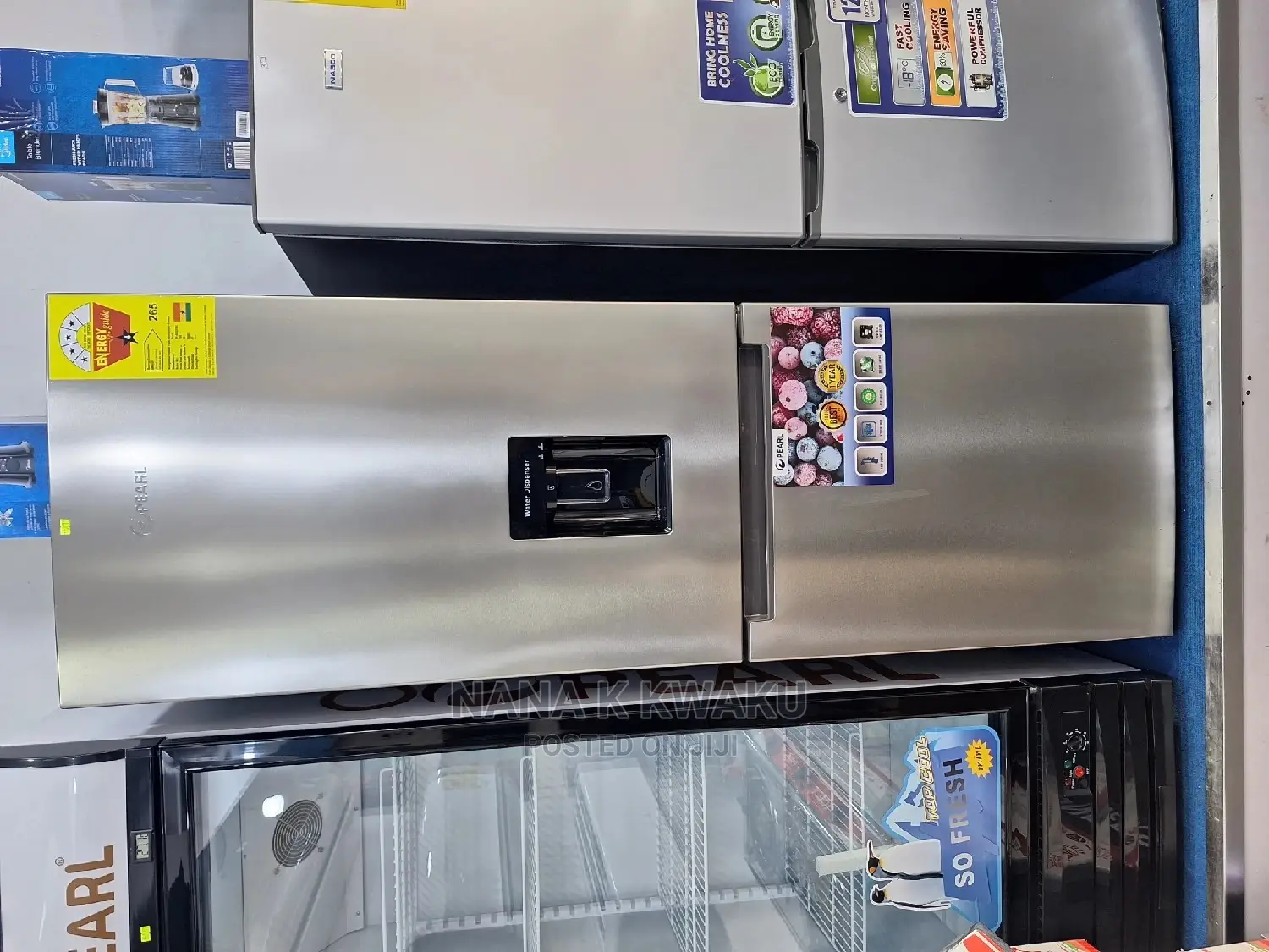 Top Fridge Silver Pearl Pf405_bottom Freezer