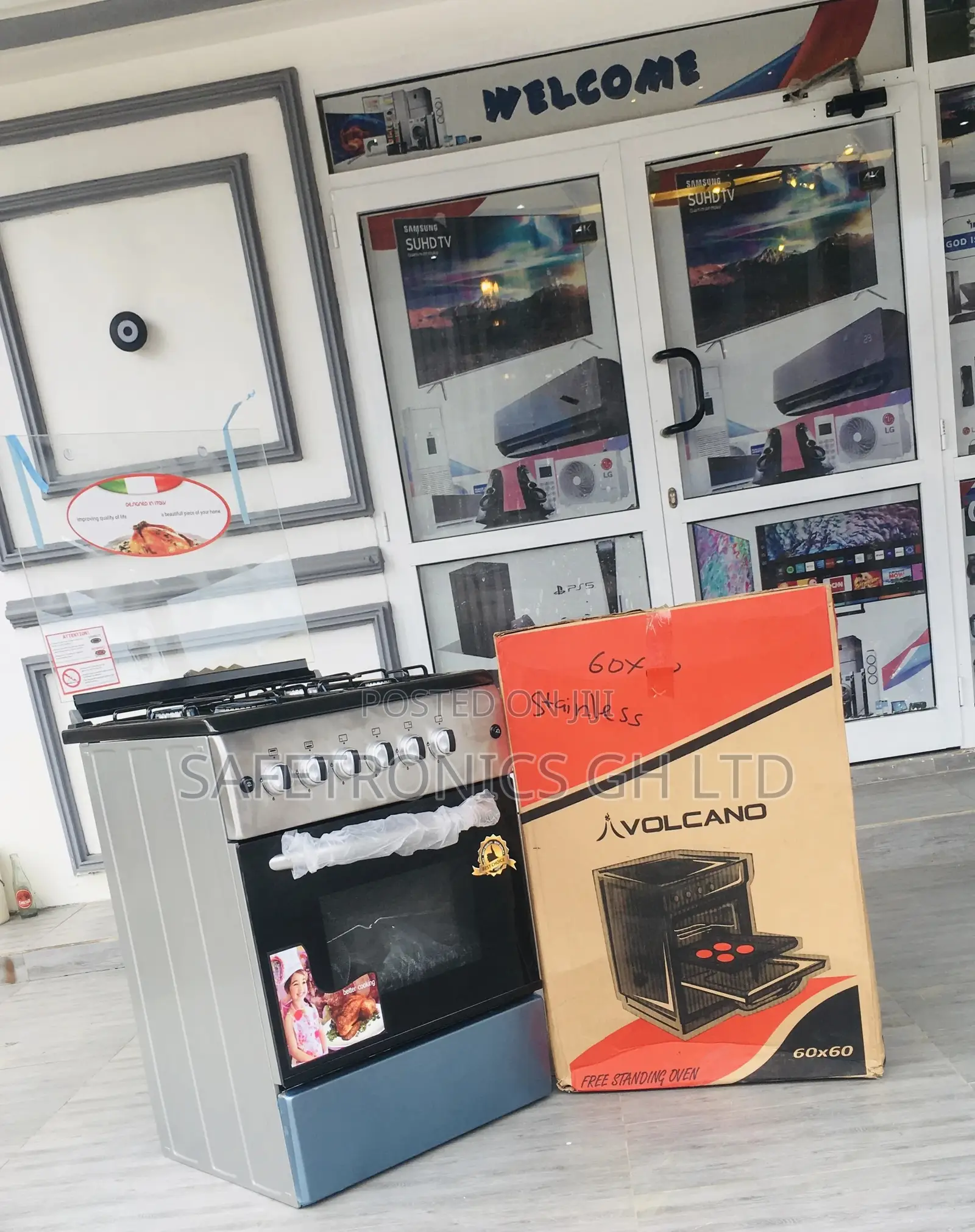 Reliable 4 Gas Burner Oven With Grill New Line 50x60