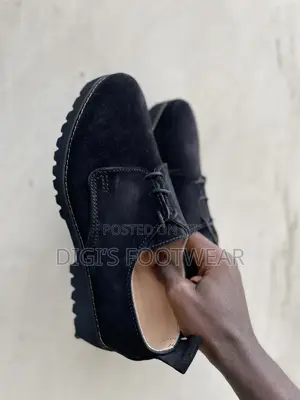 Black Laced High Platform Shoe