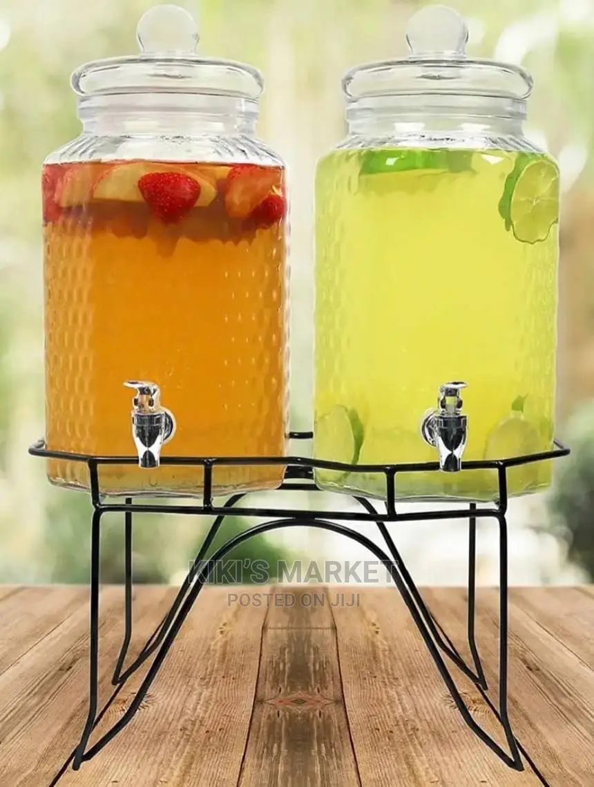 Double Glass Juice Dispenser