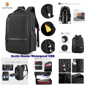 Black Ah Waterproof Laptop Backpack (Free Delivery)