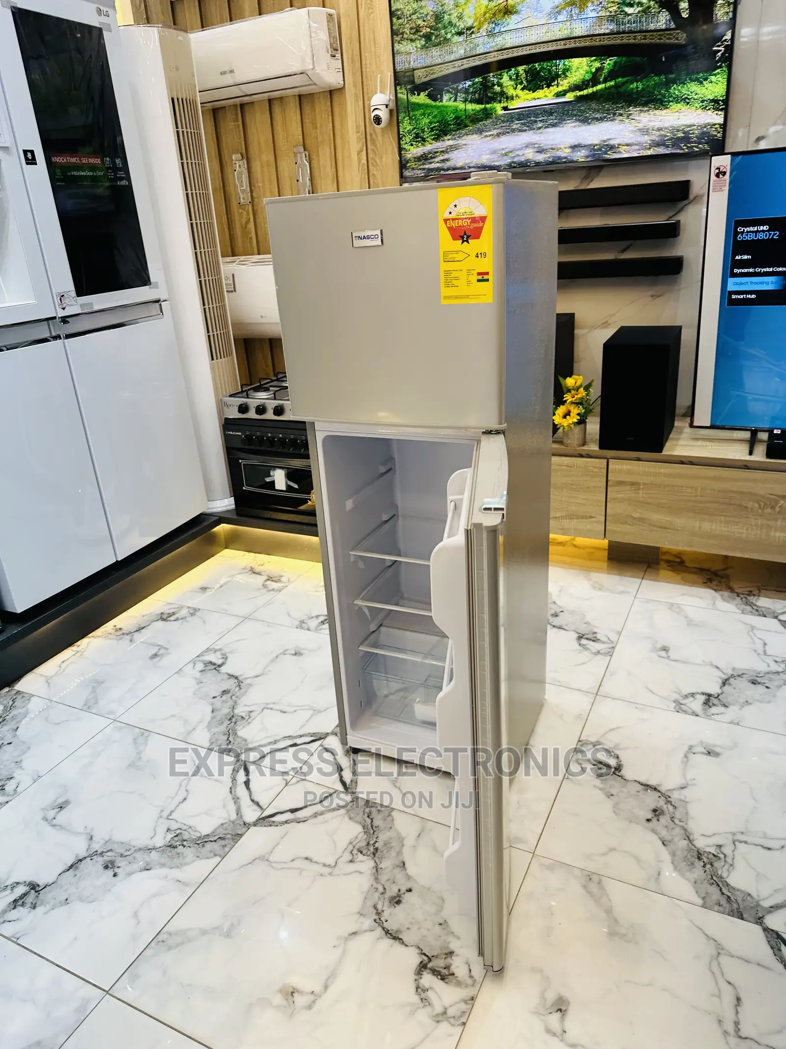 High Quality Grey Double Door Nasco Fridge Nasd2-18fl