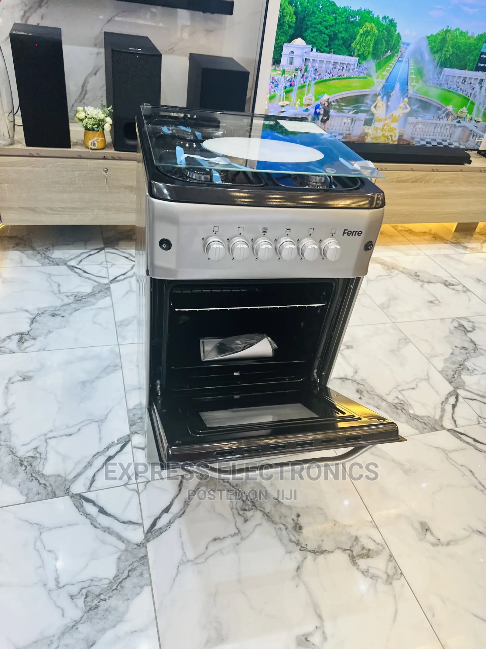 Ferre 50/55 Gas Cooker Oven 4burner Grey Color 