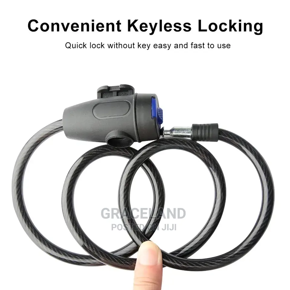 Theft Spiral Steel Cable Universal Protective Bicycle Lock
