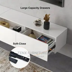 LED Floating Entertainment Center TV Stand Wall Mount UNIT