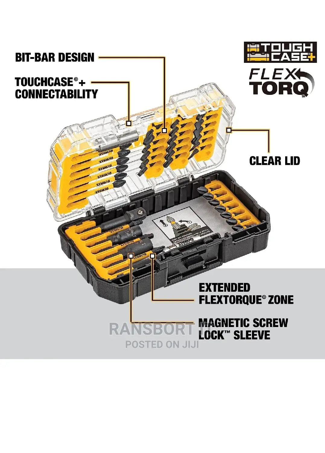 Dewalt Screwdriver Bit Set, Impact Ready, Flextorq, 40-Piece