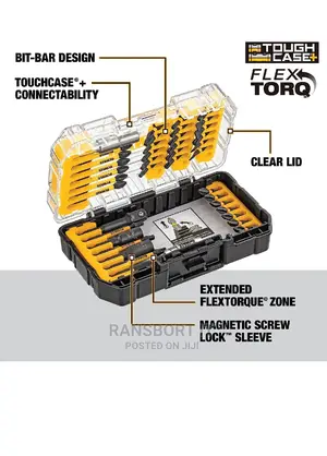 Dewalt Screwdriver Bit Set, Impact Ready, Flextorq, 40-Piece