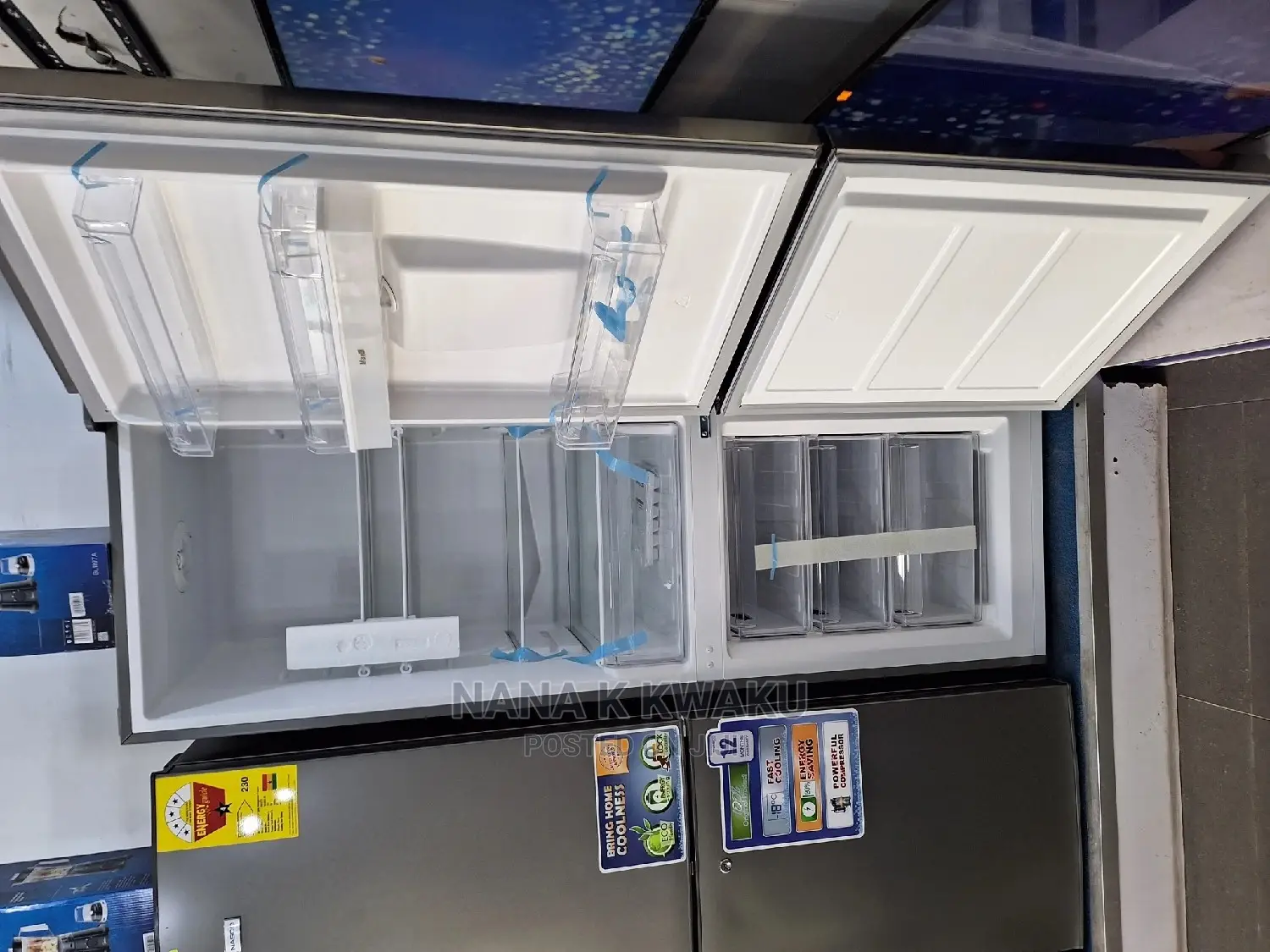 WD Nasco 309litrs Double Door Fridge With Bottom Freezer