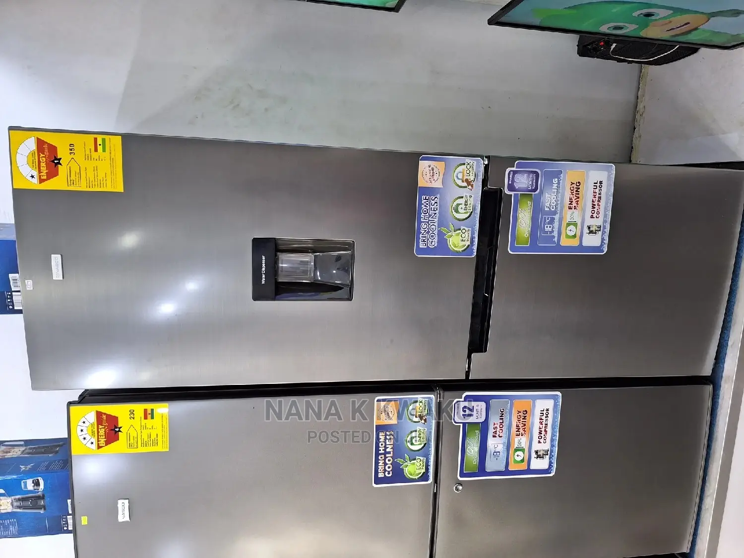WD Nasco 309litrs Double Door Fridge With Bottom Freezer