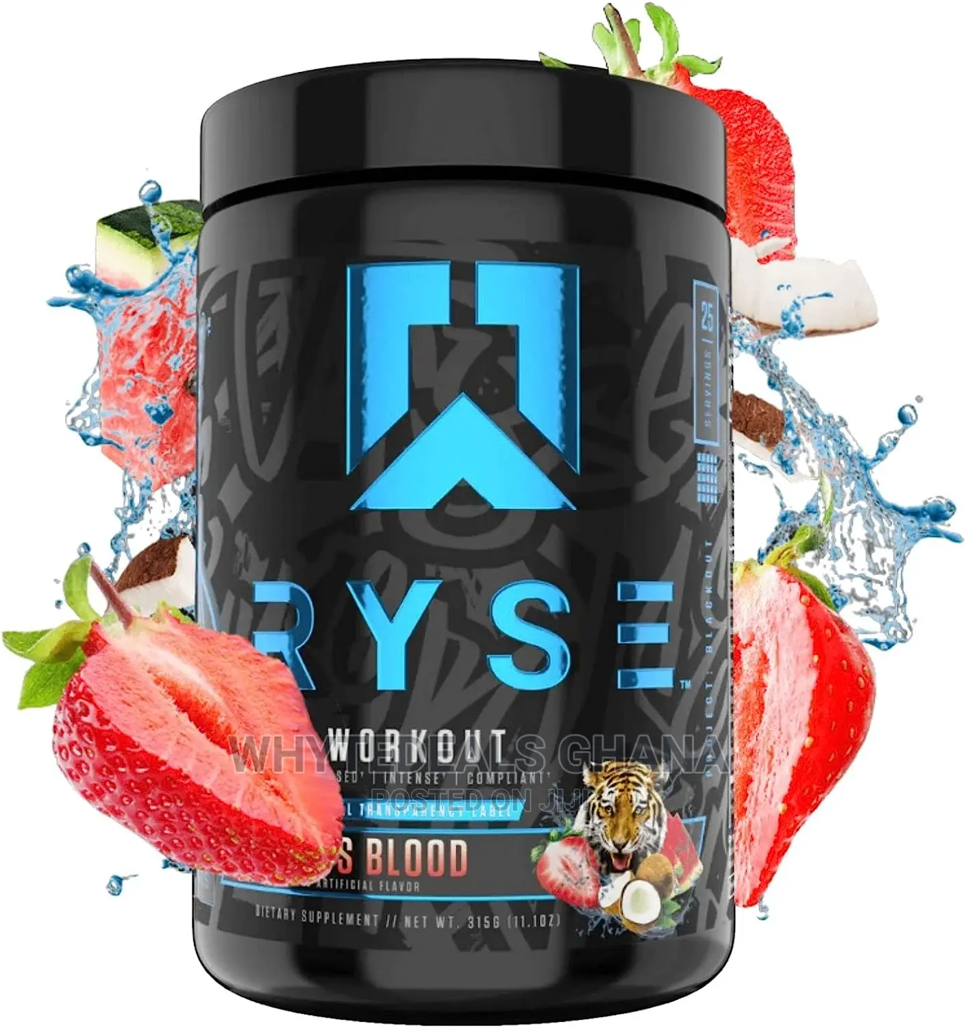 Ryse Project Blackout Pre Workout Pump, Energy, and Streng