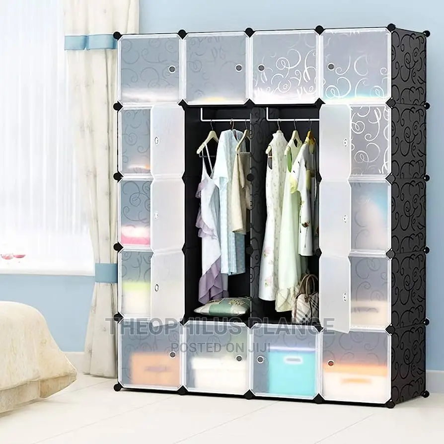 16 Cubes Plastic Wardrobe With Additional Shoe Space.