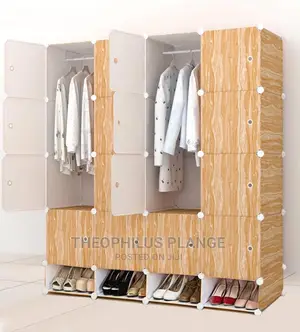 16 Cubes Plastic Wardrobe With Additional Shoe Space.