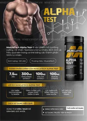 Muscletech Alphatest Testosterone Booster for Men