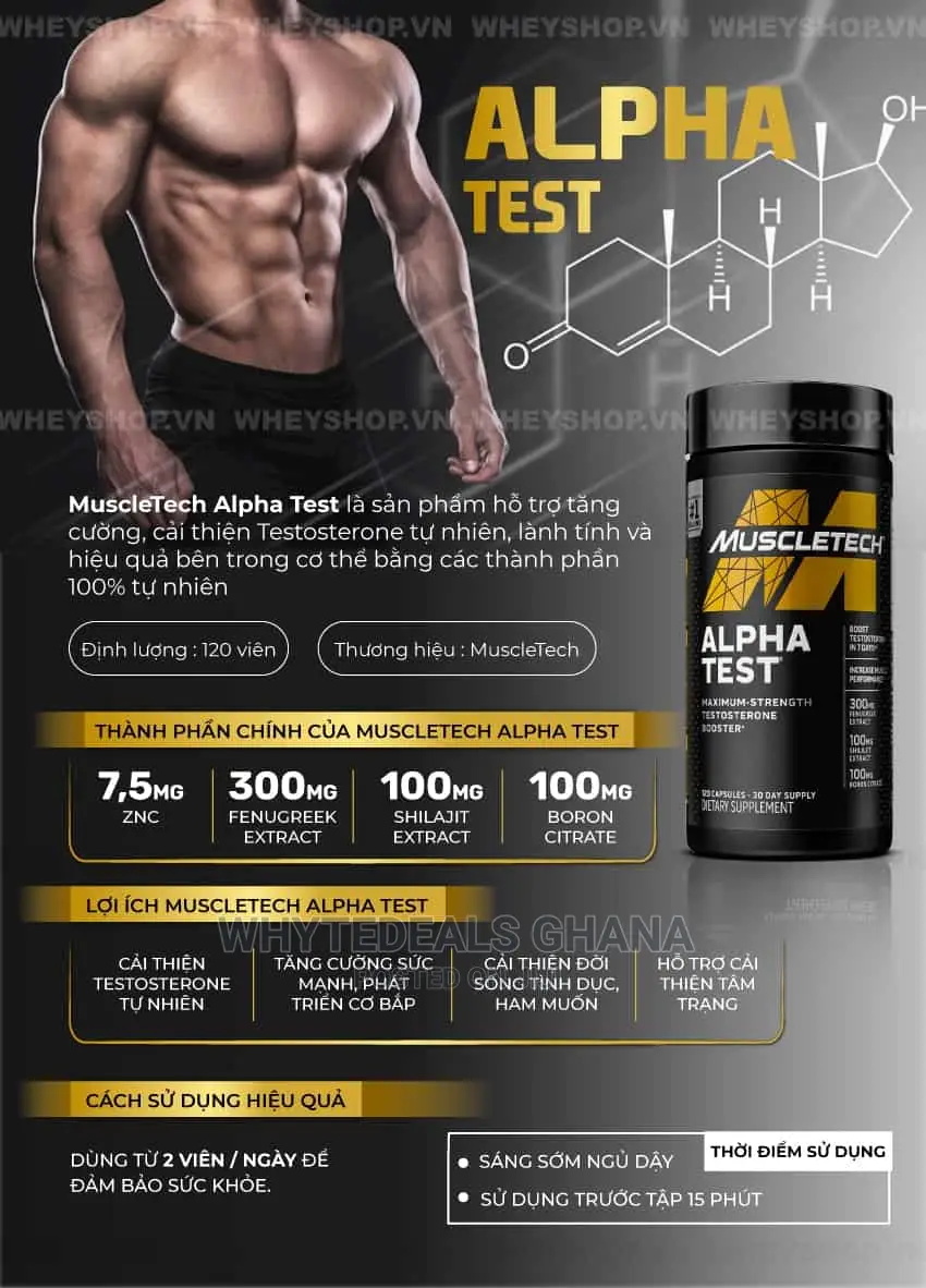 Muscletech Alphatest Testosterone Booster for Men