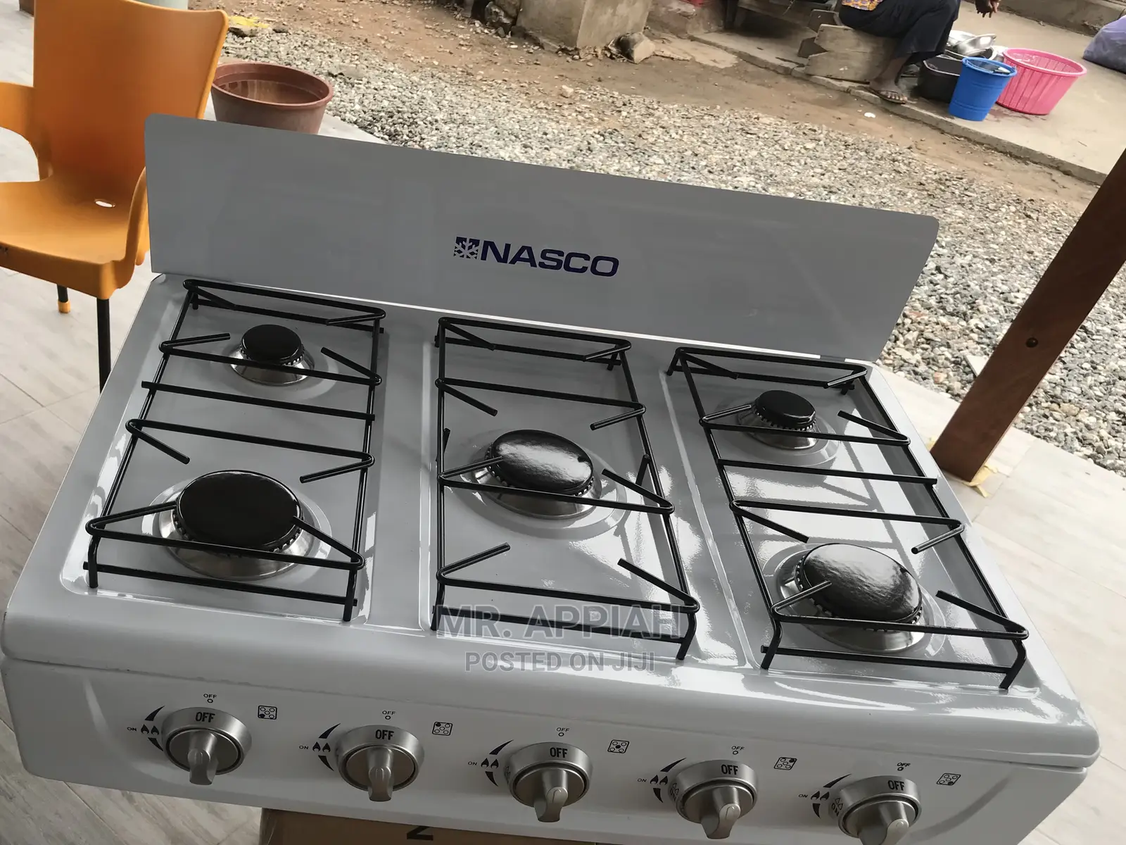 Newly in Stock Nasco 5 Gas Burner With Shelves at Best Deal.