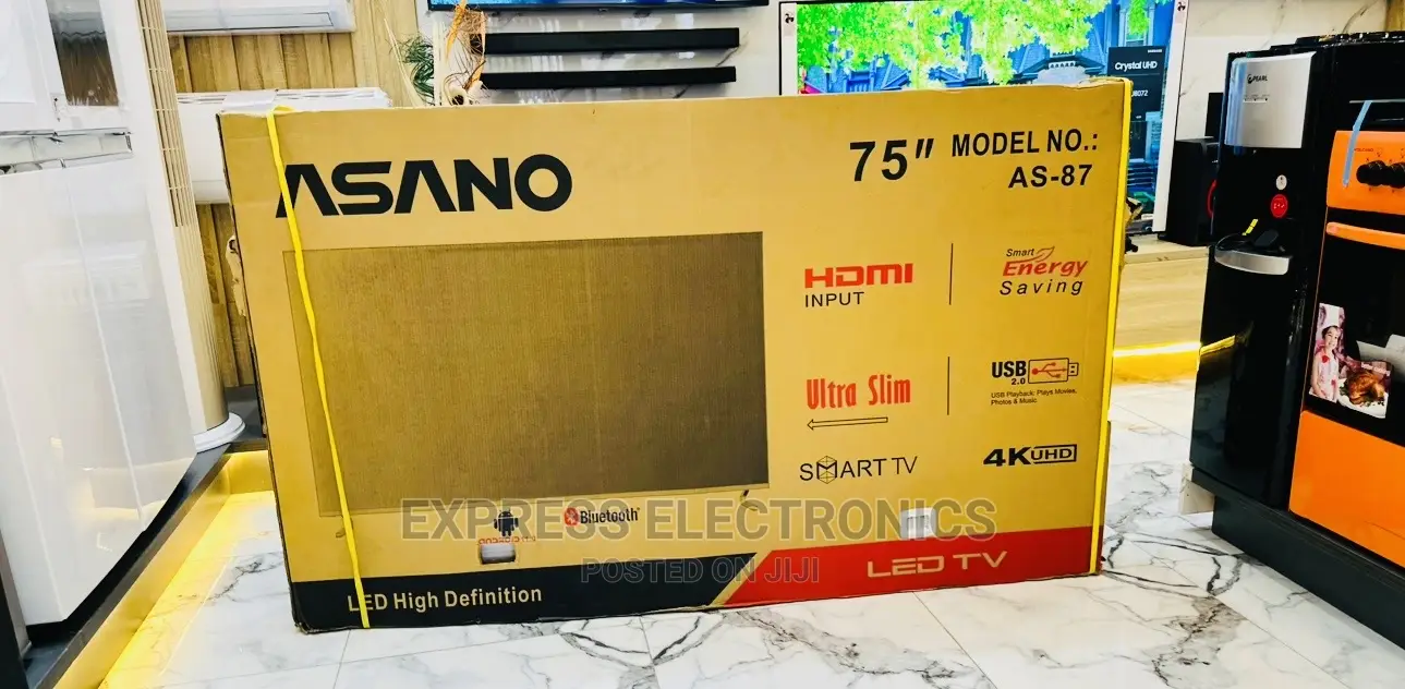 Asano 75”UHD Smart Android Tv  for Cool Price