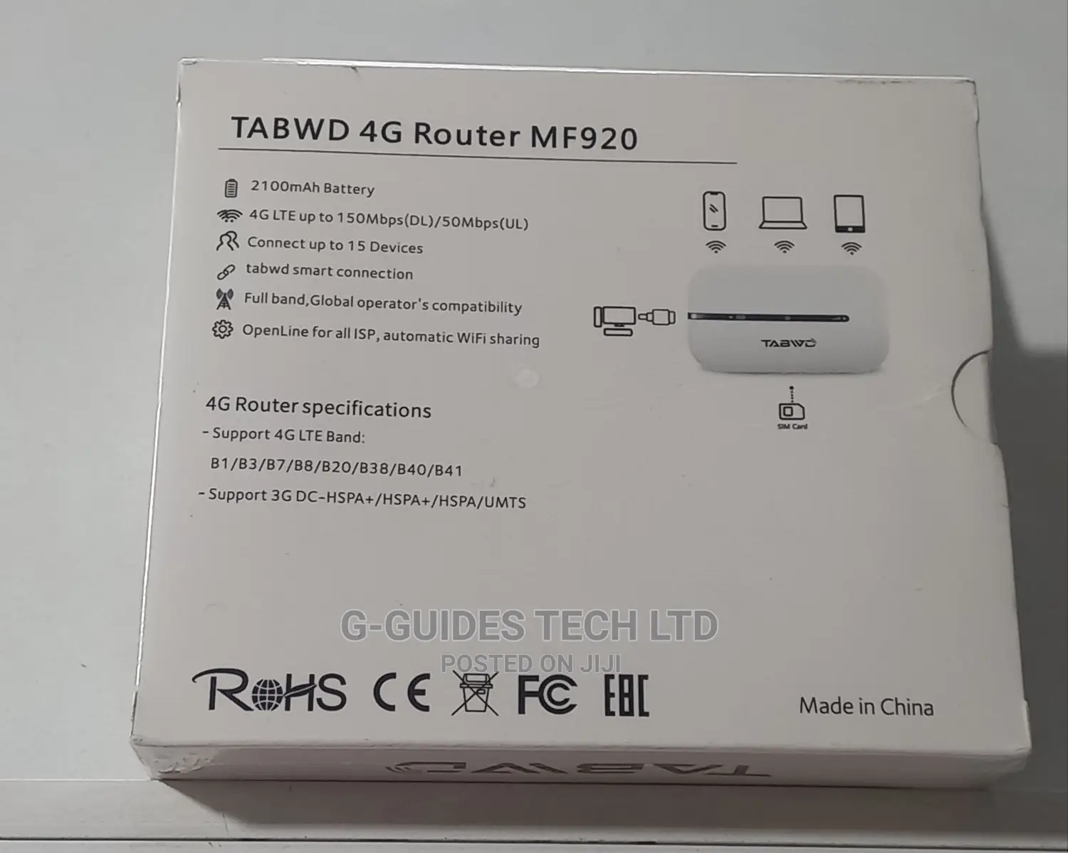 Tabwd 4g Pocket Mifi Mobile Wifi 5 Pro
