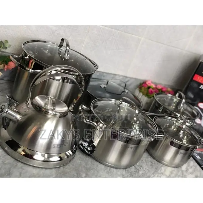 High Quality Stainless Steel Cookware 12pcs Set