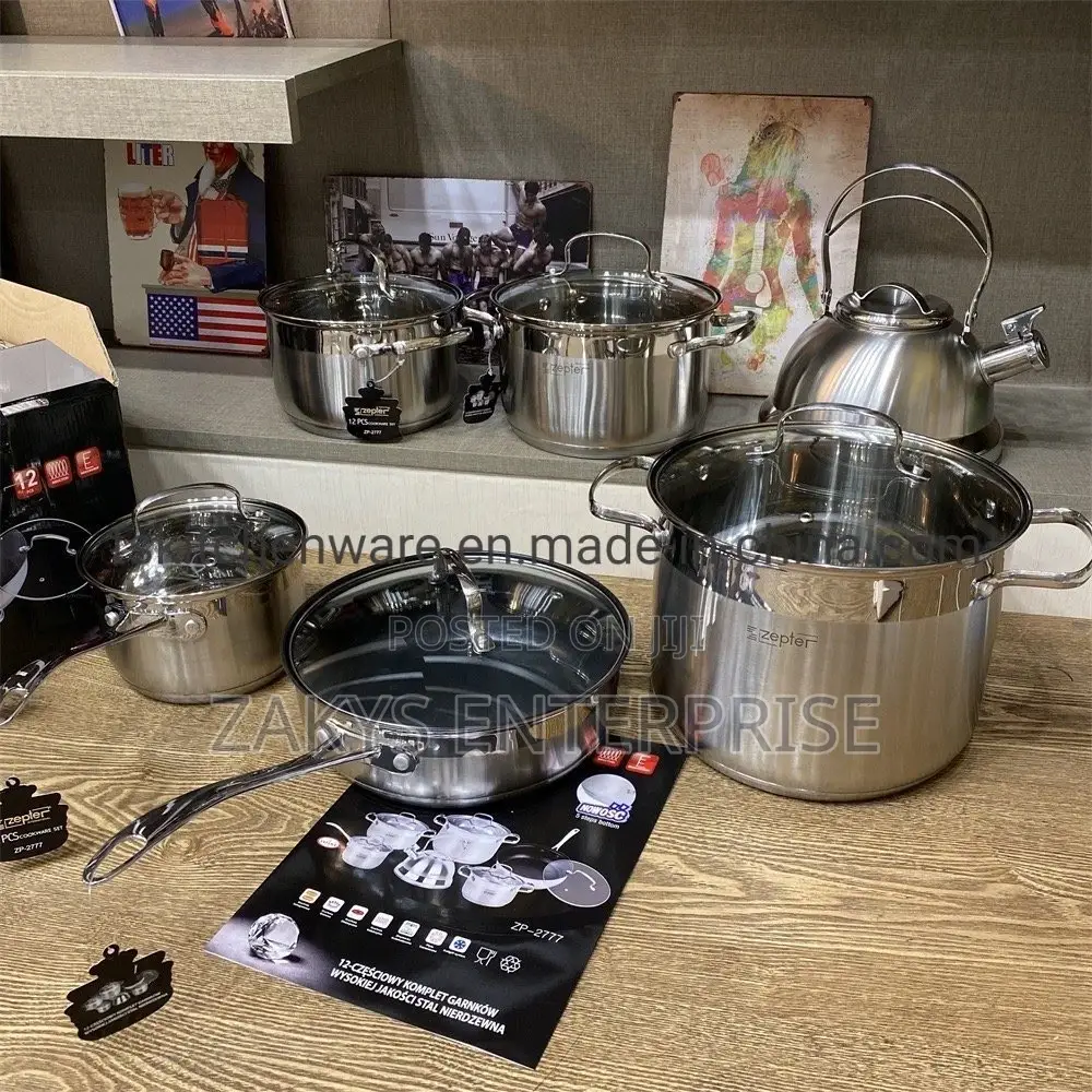 High Quality Stainless Steel Cookware 12pcs Set