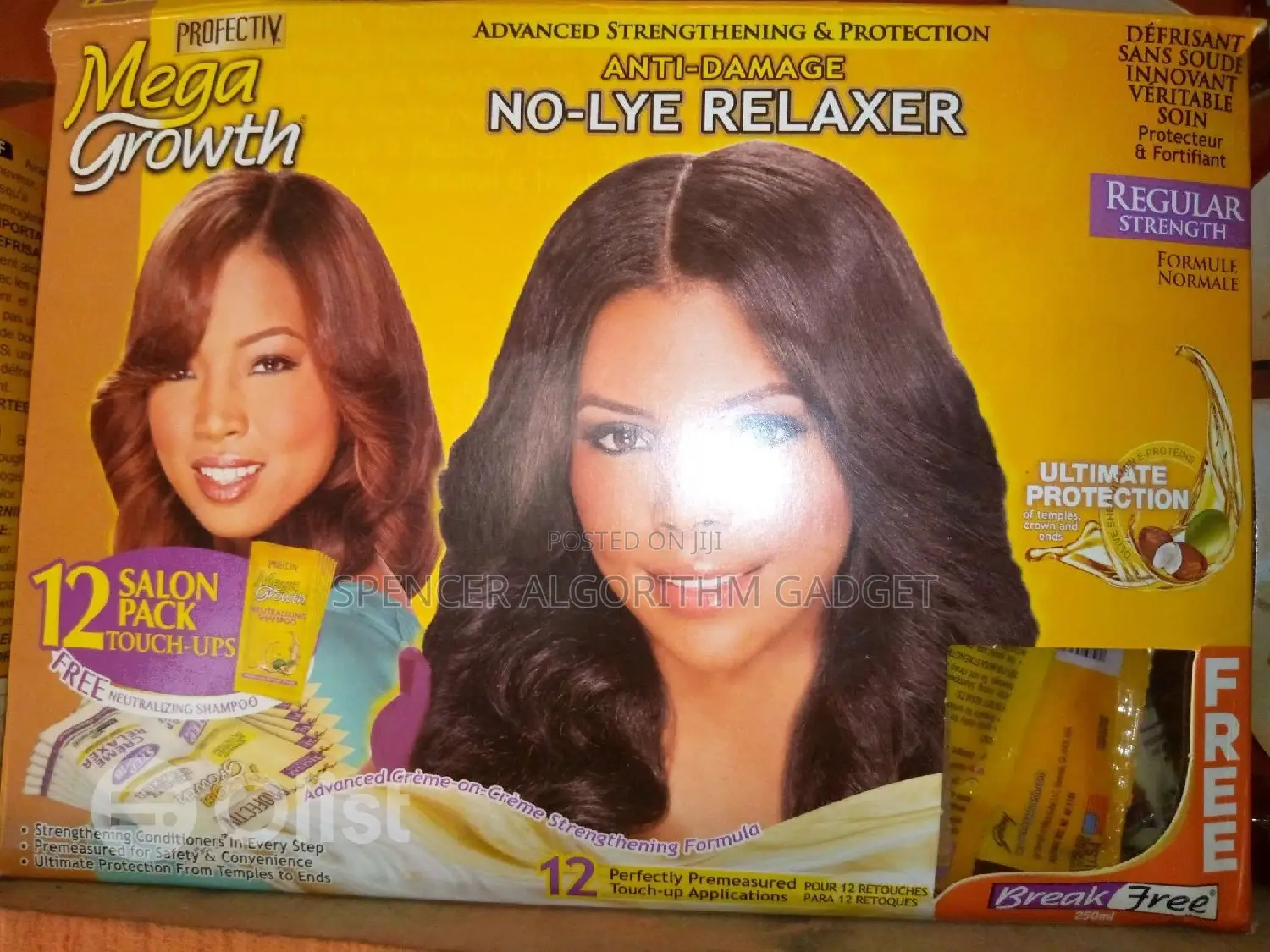 Mega Growth Hair Relaxer 12packs/Daily Leave In Strengthener 500g/250g