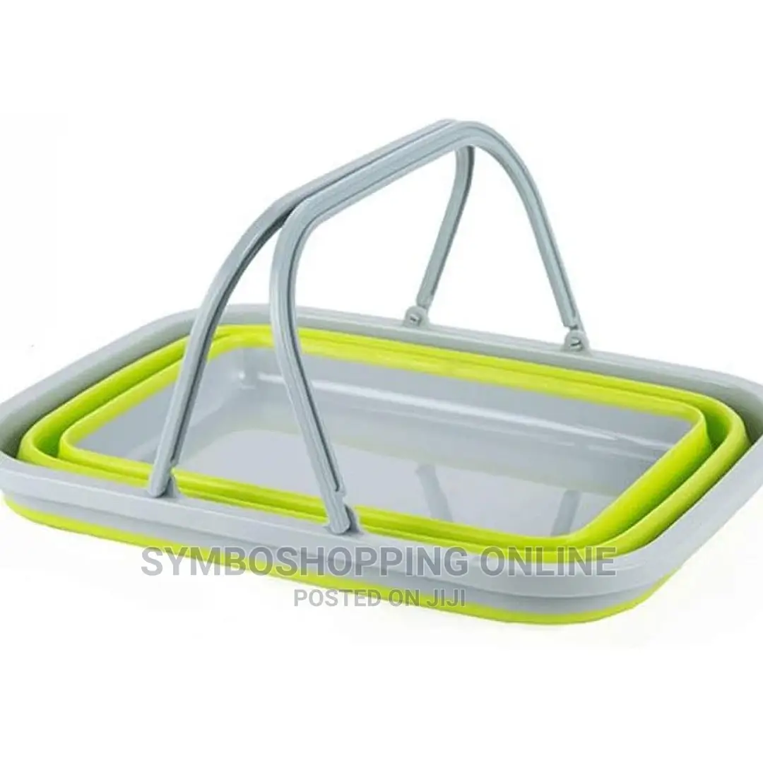 Collapsible Foldable Basket With Carry Handles