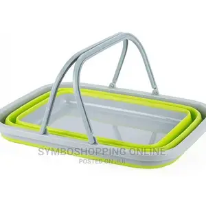Collapsible Foldable Basket With Carry Handles