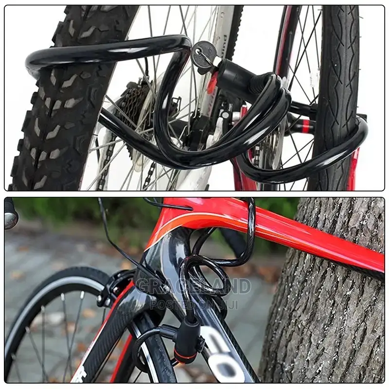 Theft Spiral Steel Cable Universal Protective Bicycle Lock