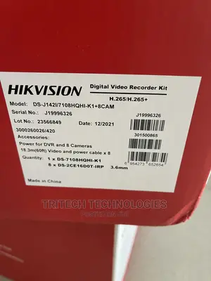Hikvision Ds-J1421/7108hqh1-+4+4cam 8ch Complete DVR