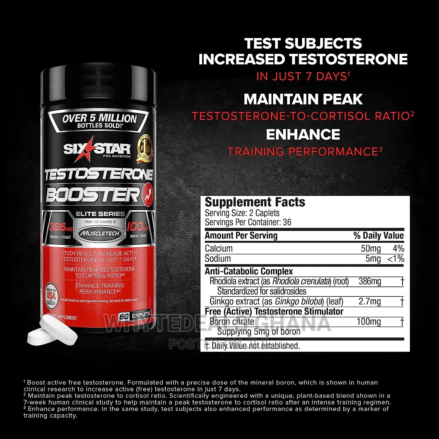 Testosterone Booster for Men Six Star Test Extreme Strength