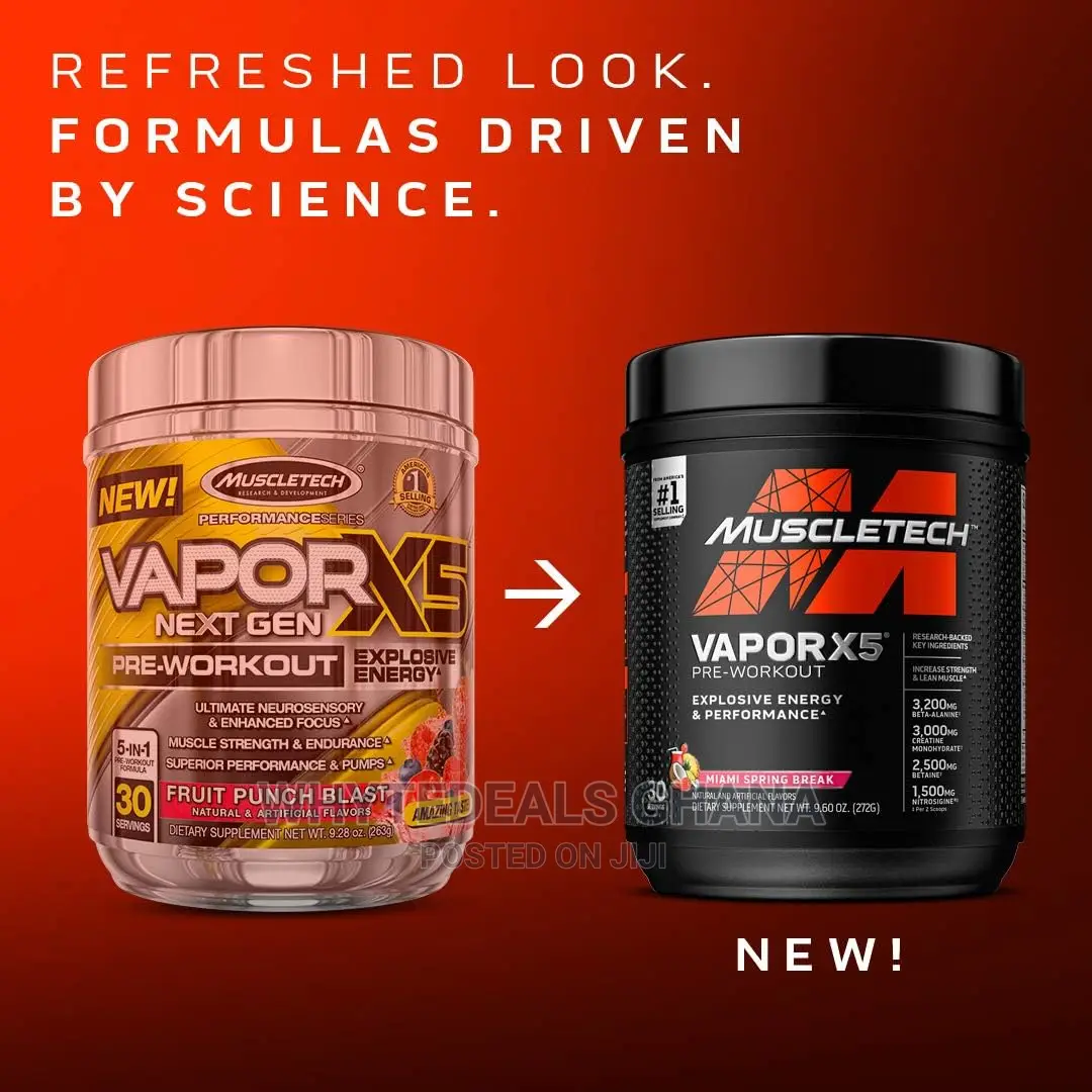 Muscletech Vapor X5 Pre-Workout Powder for Men Women