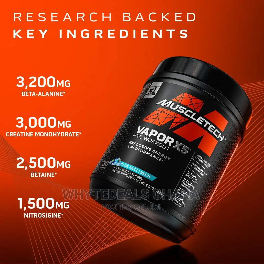 Muscletech Vapor X5 Pre-Workout Powder for Men Women